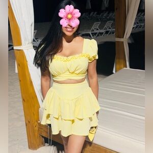Yellow skirt and top